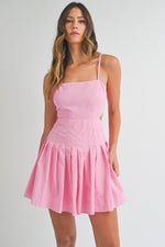 Chrishell Pleated Babydoll Dress