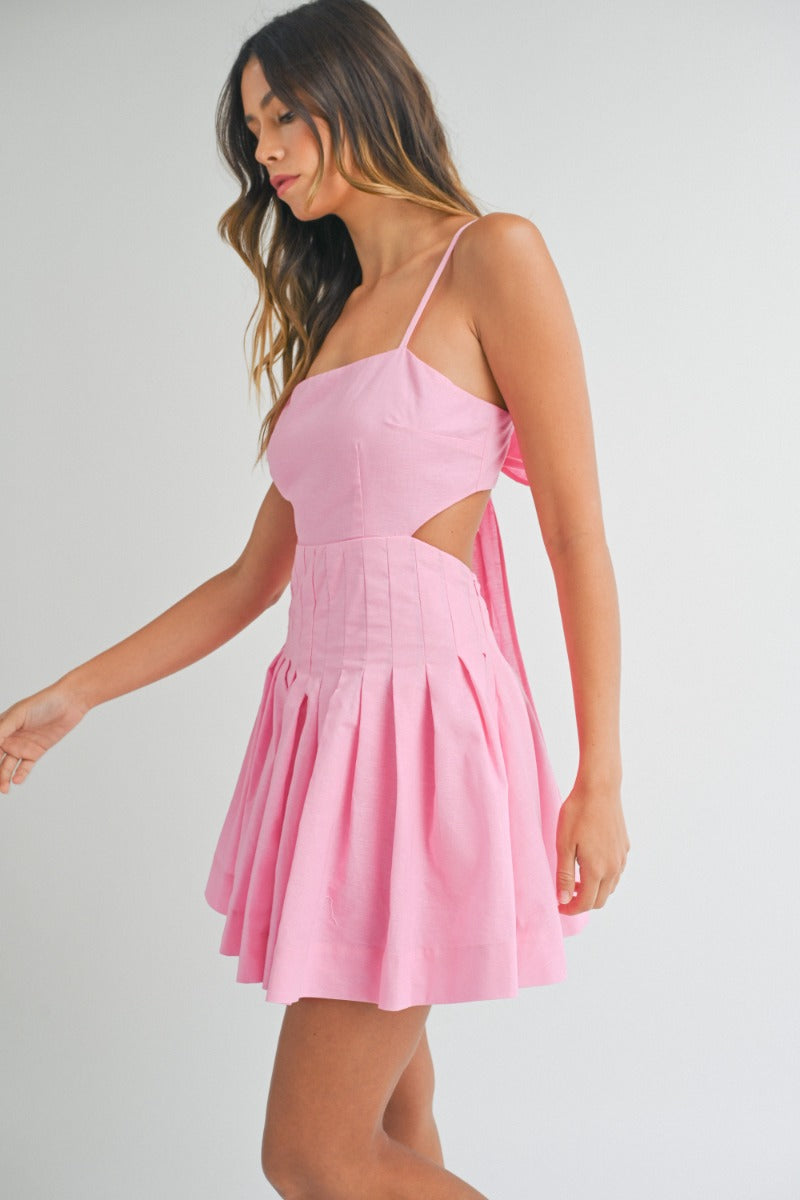 Chrishell Pleated Babydoll Dress