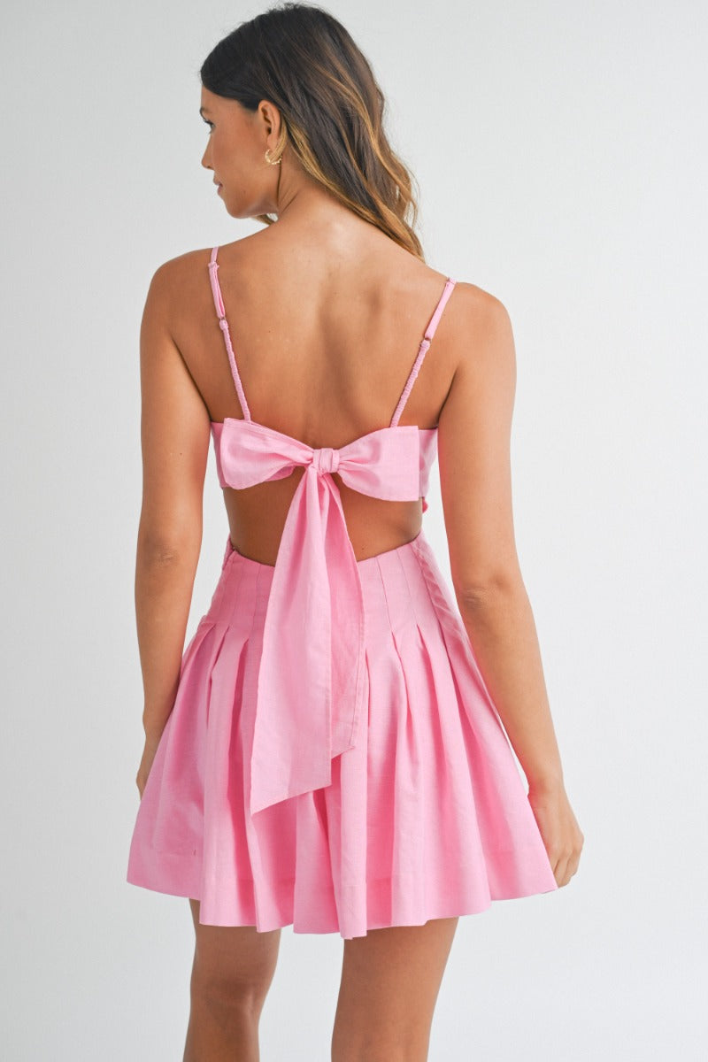 Chrishell Pleated Babydoll Dress