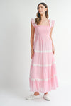 Chloe Crochet Smocked Maxi Dress