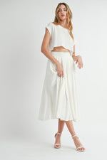 Andaz Cropped Top & Midi Skirt Set