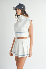 Tycho Pleated Varsity Mini Skirt