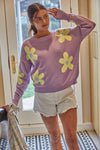 Bloom Knit Sweater - Lavender