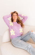 Bloom Knit Sweater - Lavender